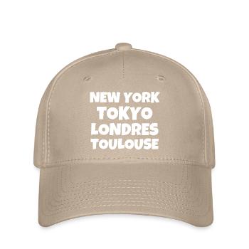 Toulouse, j aime Toulouse, Occitanie - Casquette Flexfit - kaki - Devant