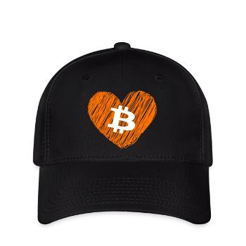 Bitcoin Crypto Cryptocurrency Splash - Flexfit Cap - Schwarz - Vorne