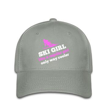 Fille de ski - Casquette Flexfit - gris vert - Devant