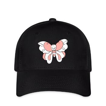 Papillon coloré > Graphique vectoriel - Casquette Flexfit - noir - Devant