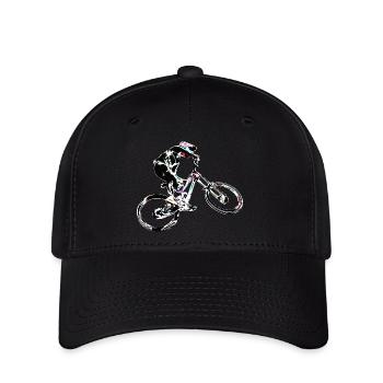 Downhill-Mountainbiken - Flexfit Cap - Schwarz - Vorne