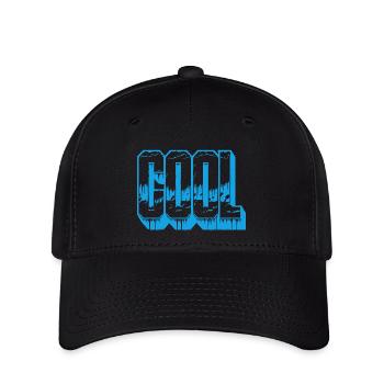 Das WORT "COOL" - Flexfit Cap - Schwarz - Vorne