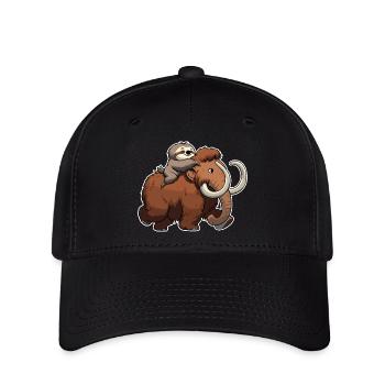 Wollmammut Mammut Mammut Geschenk Faultier - Flexfit Cap - Schwarz - Vorne