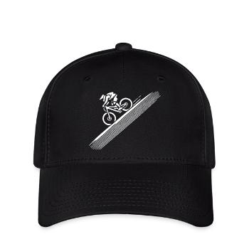 Mountainbiker Downhill - Flexfit Cap - Schwarz - Vorne