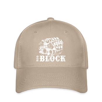 V8 Bigblock Moteur Musclecar Icône Illustration - Casquette Flexfit - kaki - Devant