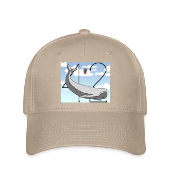 H2G2 Fan Art. Sperm whale and petunia falling. 42 - Flexfit Cap - khaki - Front