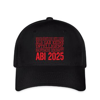 Abi Spruch 2025 - Flexfit Cap - Schwarz - Vorne