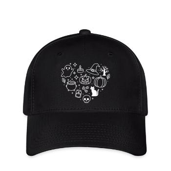 Halloween Herz  - Flexfit Cap - Schwarz - Vorne