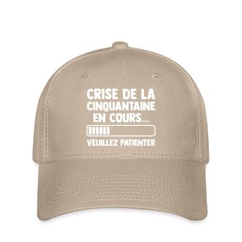 Midlife Crisis Lustiges Geburtstagsgeschenk - Flexfit Cap - Khaki - Vorne