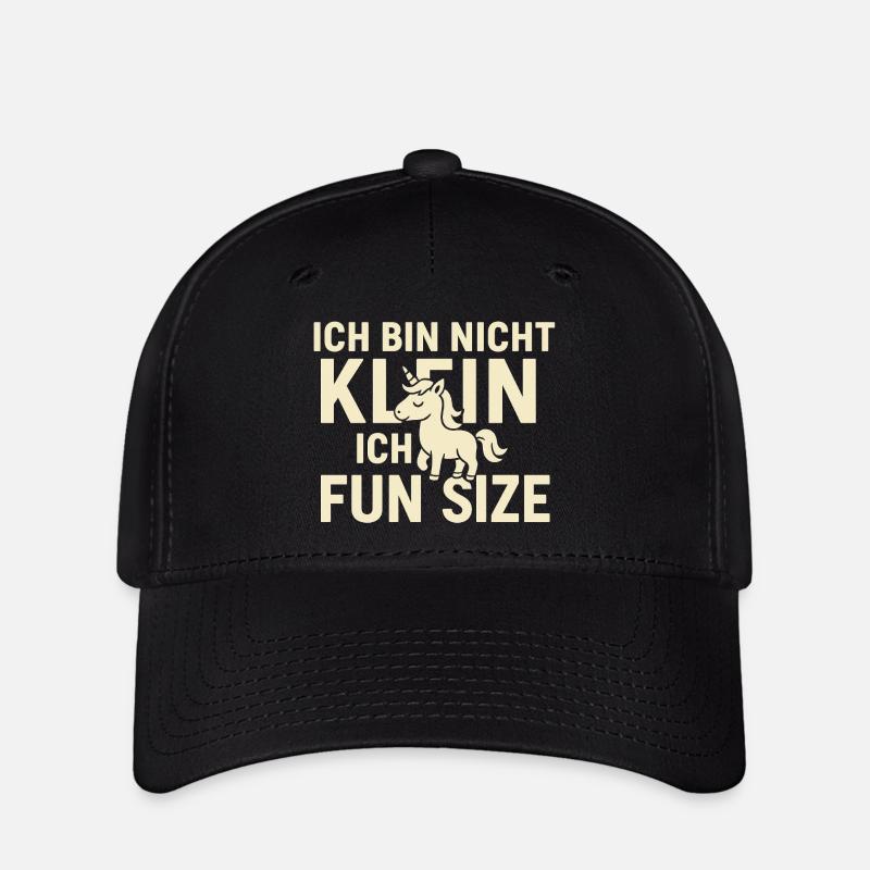 Ich bin nicht klein - Fun Size Einhorn - Flexfit Cap - Schwarz
