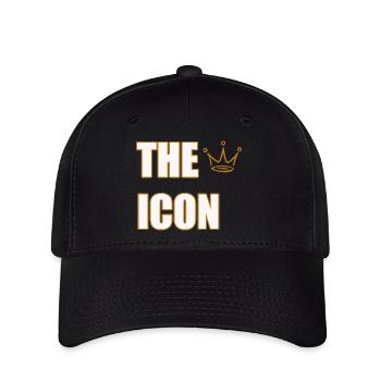 THE ICON – Bold Legendary Statement Design - Flexfit Cap - Schwarz - Vorne