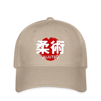 Jujutsu Martial Art GYM Japanese Kanji - Flexfit Cap - khaki - Front