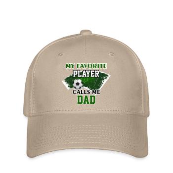 Soccer Dad Gift My Favorite Player Calls Me Dad - Flexfit Cap - khaki - Front