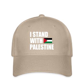 I stand with palestine - Flexfit Cap - khaki - Front