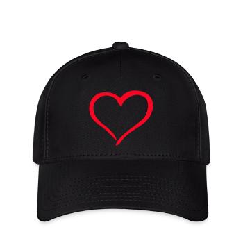 Heart - Casquette Flexfit - noir - Devant