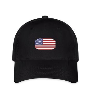 Drapeau des États-Unis - Casquette Flexfit - noir - Devant