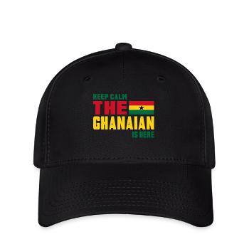 Keep Calm Ghana / Cadeau Mali drapeau national - Casquette Flexfit - noir - Devant