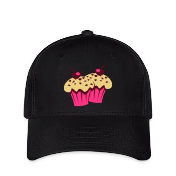 backfrische Muffins - Flexfit Cap - Schwarz - Vorne