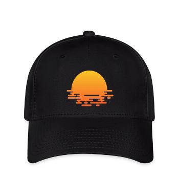 lever du soleil - Casquette Flexfit - noir - Devant