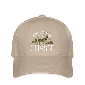 Je peux pas j'ai chasse humour chasseur cerf - Casquette Flexfit - kaki - Devant