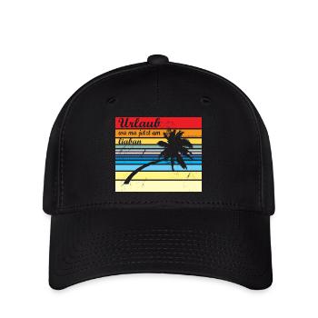 Urlaub wa ma jetzt liaba - Urlaub wäre mir lieber - Flexfit Cap - Schwarz - Vorne