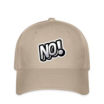 NEIN! Statement-Aufkleber Auffälliges Design - Flexfit Cap - Khaki - Vorne
