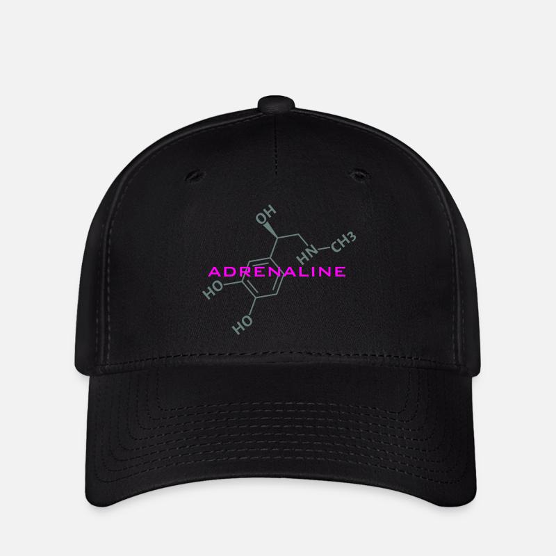 Adrenaline Strukturformel - Flexfit Cap - Schwarz