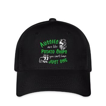 Les Australiens sont comme des croustilles - vertes - Casquette Flexfit - noir - Devant