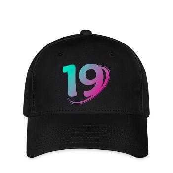 Numéro 19 multicolore - Casquette Flexfit - noir - Devant