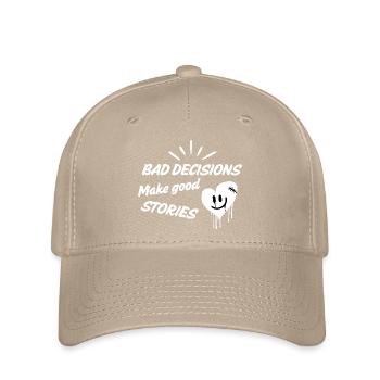Les mauvaises décisions font les bonnes histoires ! - Casquette Flexfit - kaki - Devant