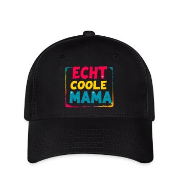 Coole Mama Muttertag lustiger Spruch Geschenk - Flexfit Cap - Schwarz - Vorne