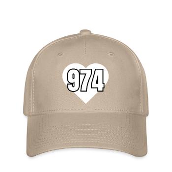 Coeur 974 Numerique en Nombres - Casquette Flexfit - kaki - Devant