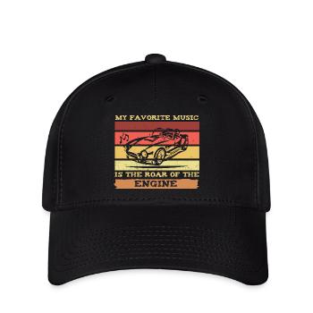 Sonorité et musique du moteur pour les fans de voitures - Casquette Flexfit - noir - Devant