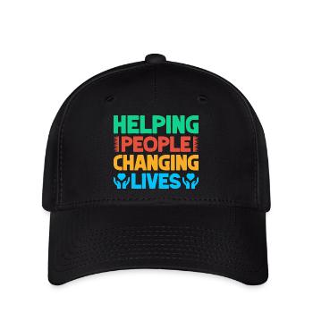 Appréciation des bénévoles Aider les personnes en évolution - Casquette Flexfit - noir - Devant