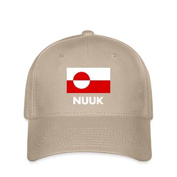 Greenland Flag - Nuuk - Grönland - Denmark Danmark - Flexfit Cap - Khaki - Vorne