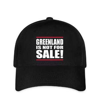 Greenland Is Not For Sale Shirt - Flexfit Cap - Schwarz - Vorne