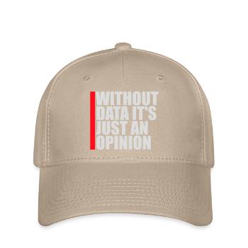 Without Data It's Just An Opinion Statistik Nerd - Flexfit Cap - Khaki - Vorne