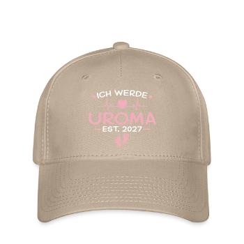 Ich werde Uroma 2027 - Ururenkelkind Ankündigung - Flexfit Cap - Khaki - Vorne