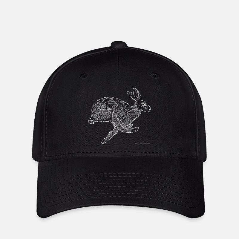 Running hare white - Flexfit Cap - black