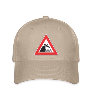 Road sign car can fall to water - Flexfit Cap - khaki - Front