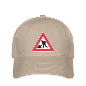 Verkehrsschild Weg reapir - Flexfit Cap - Khaki - Vorne