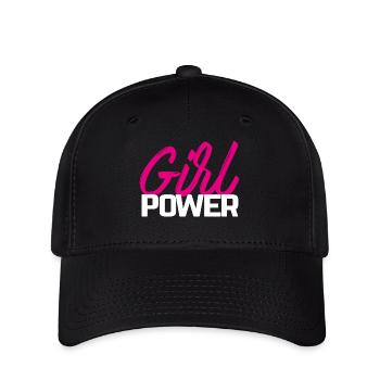 Le pouvoir des filles - Casquette Flexfit - noir - Devant