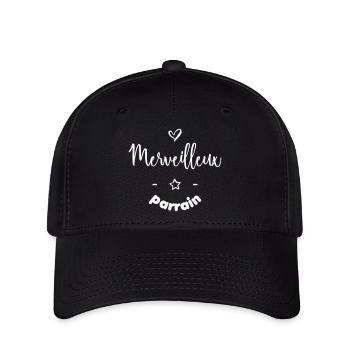 Merveilleux parrain - Casquette Flexfit - noir - Devant