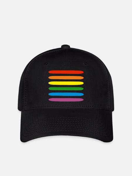 Regenbogen - Flexfit Cap - Schwarz