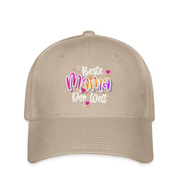 Beste Mama Der Welt - Flexfit Cap - Khaki - Vorne