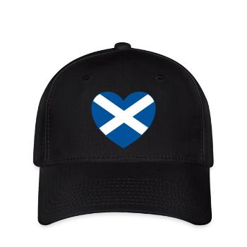 Scotland Flag Heart - Flexfit Cap - black - Front