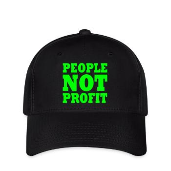 People not profit - Flexfit Cap - Schwarz - Vorne