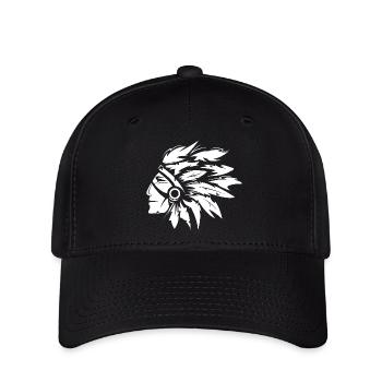 Chef indien Illustration Art graphique - Casquette Flexfit - noir - Devant