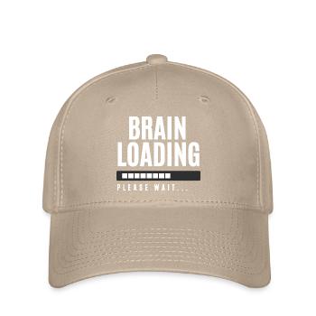 Brain Loading bitte warten - Flexfit Cap - Khaki - Vorne