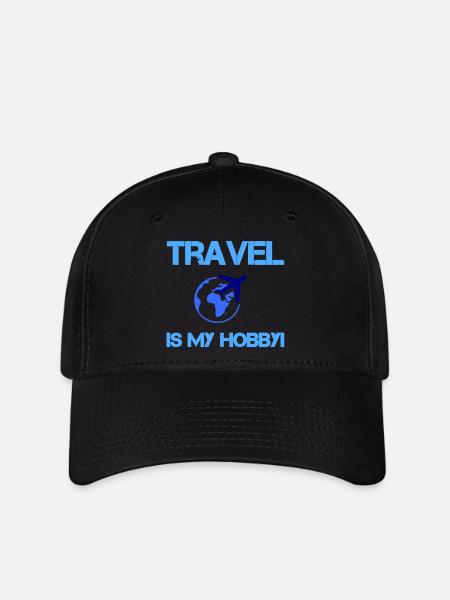 travel hobby - Flexfit Cap - Schwarz